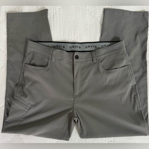EUC 🔥 Orvis Men’s 38x30 Gray Performance Tech Pants Stretch Water Repellent - Picture 7 of 13